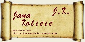 Jana Količić vizit kartica